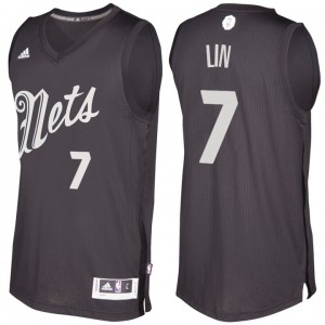 Jeremy Lin Brooklyn Nets NBA 2016-17 Day Men's #7 Christmas Jersey - Black 350465-522