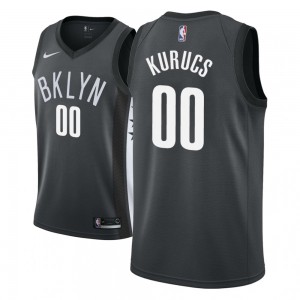 Rodions Kurucs Brooklyn Nets NBA 2018-19 Men's #00 Statement Jersey - Black 529144-428