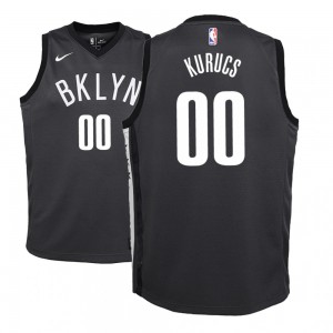 Rodions Kurucs Brooklyn Nets NBA 2018-19 Youth #00 Statement Jersey - Black 598007-314