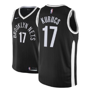 Rodions Kurucs Brooklyn Nets 2018 NBA Draft Edition Men's #17 City Jersey - Black 920261-104