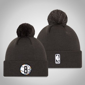 Brooklyn Nets 2021 Edition Pom Cuffed Knit Men's City Hat - Charcoal 701033-414
