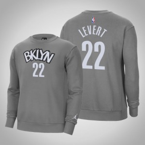 Caris LeVert Brooklyn Nets Fleece Crew Men's #22 Statement Sweatshirt - Gray 315925-890
