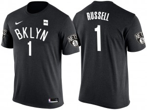 D'Angelo Russell Brooklyn Nets Name & Number Men's #1 Statement T-Shirt - Black 515140-982