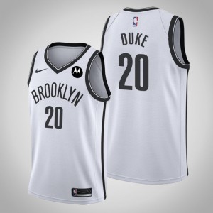 David Duke Brooklyn Nets Men's Association Edition Jersey - White 444752-736