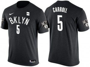 DeMarre Carroll Brooklyn Nets Name & Number Men's #5 Statement T-Shirt - Black 276191-629
