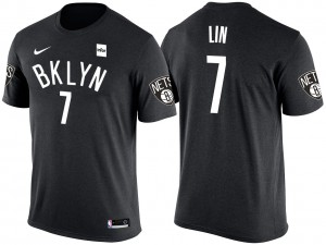 Jeremy Lin Brooklyn Nets Name & Number Men's #7 Statement T-Shirt - Black 882867-250