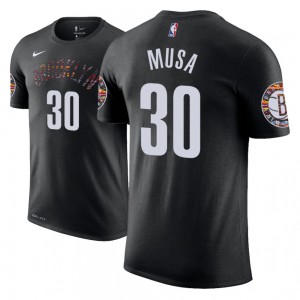 Dzanan Musa Brooklyn Nets Edition Name & Number Men's #30 City T-Shirt - Black 197567-621