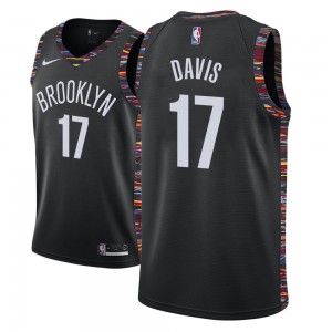 Ed Davis Brooklyn Nets NBA 2018-19 Edition Men's #17 City Jersey - Black 955471-566