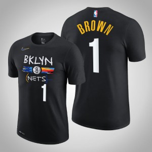 Bruce Brown Jr. Brooklyn Nets 2020-21 Edition Story Men's #1 City T-Shirt - Black 123954-228