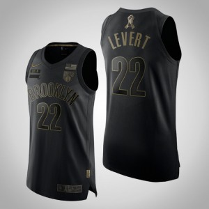 Caris LeVert Brooklyn Nets Authentic Men's #22 2020 Salute To Service Jersey - Black 829632-701