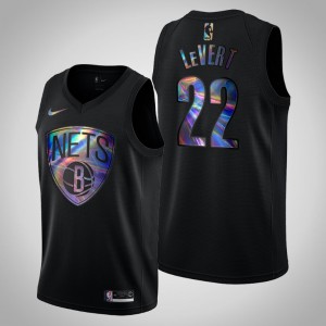 Caris LeVert Brooklyn Nets Men's #22 Iridescent Holographic Limited Edition Jersey - Black 330363-997