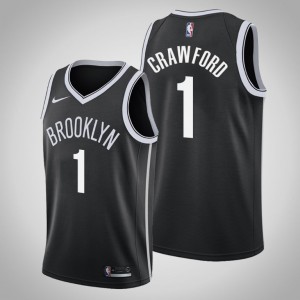 Jamal Crawford Brooklyn Nets Men's #1 Icon Jersey - Black 352044-675