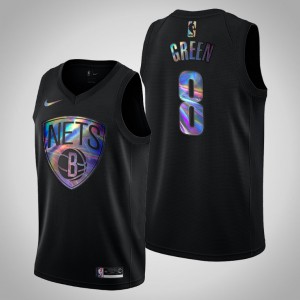 Jeff Green Brooklyn Nets Men's #8 Iridescent Holographic Limited Edition Jersey - Black 689762-716