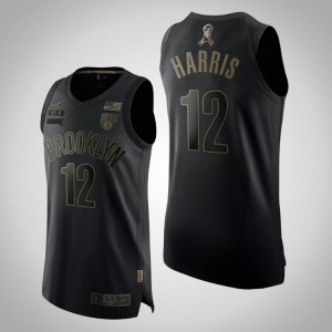 Joe Harris Brooklyn Nets Authentic Men's #12 2020 Salute To Service Jersey - Black 535677-963