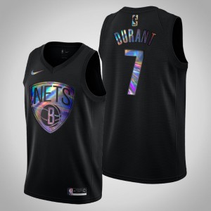 Kevin Durant Brooklyn Nets Men's #7 Iridescent Holographic Limited Edition Jersey - Black 855279-627