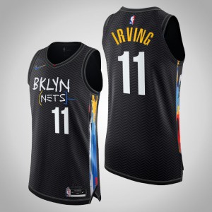 Kyrie Irving Brooklyn Nets 2020-21 Authentic Edition Men's #11 City Jersey - Black 949540-184