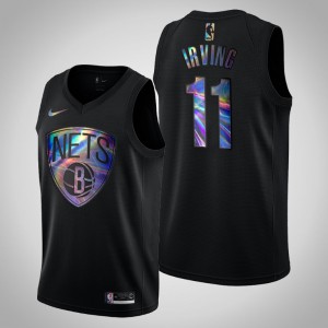 Kyrie Irving Brooklyn Nets Men's #11 Iridescent Holographic Limited Edition Jersey - Black 770604-513