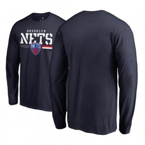 Brooklyn Nets Long Sleeve Men's Hoops For Troops T-Shirt - Navy 252298-995