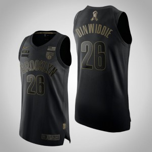 Spencer Dinwiddie Brooklyn Nets Authentic Men's #26 2020 Salute To Service Jersey - Black 215598-187