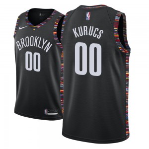 Rodions Kurucs Brooklyn Nets NBA 2018-19 Edition Men's #00 City Jersey - Black 984765-561