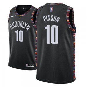 Theo Pinson Brooklyn Nets NBA 2018-19 Edition Men's #10 City Jersey - Black 955231-194