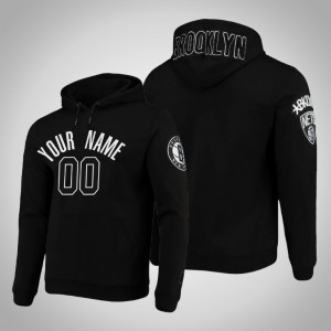 Custom Brooklyn Nets Pullover Men's #00 Pro Standard Hoodie - Black 307969-766