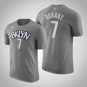 Kevin Durant Brooklyn Nets 2020 Season Name & Number Men's #7 Statement T-Shirt - Gray 761043-980