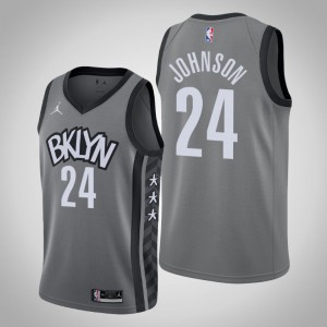 Alize Johnson Brooklyn Nets 2021 Men's #24 Statement Jersey - Black 954843-177
