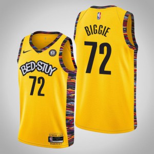 Biggie Brooklyn Nets 2019-20 Men's #72 City Jersey - Yellow 605580-238