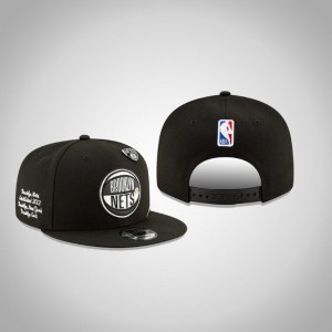 Brooklyn Nets 9FIFTY Snapback Adjustable Men's 2019 NBA Draft Hat - Black 108025-863