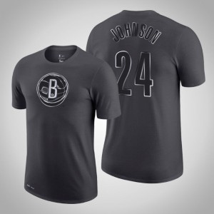 Alize Johnson Brooklyn Nets Logo Dri-Fit Men's #24 Earned T-Shirt - Black 406213-943