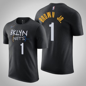 Bruce Brown Jr. Brooklyn Nets 2020-21 Men's #1 City T-Shirt - Black 561943-791