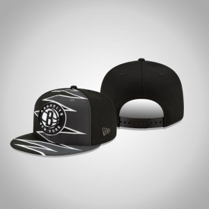 Brooklyn Nets 9FIFTY Snapback Men's Zig Zag Split Hat - Black Charcoal 468722-478