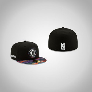 Brooklyn Nets Alt 59FIFTY Fitted Men's City Hat - Black 530348-687