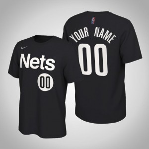 Custom Brooklyn Nets Edition 2021 Men's #00 Earned T-Shirt - Black 469582-166