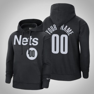 Custom Brooklyn Nets 2021 Season Pullover Men's #00 Earned Hoodie - Black 527064-680