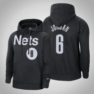 DeAndre Jordan Brooklyn Nets 2021 Season Pullover Men's #6 Earned Hoodie - Black 282807-461