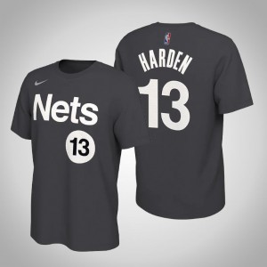 James Harden Brooklyn Nets Edition 2021 Men's #13 Earned T-Shirt - Black 716653-298