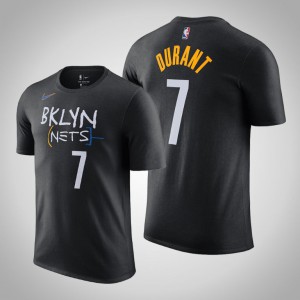 Kevin Durant Brooklyn Nets 2020-21 Men's #7 City T-Shirt - Black 988884-180