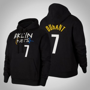 Kevin Durant Brooklyn Nets 2021 Season Edition Pullover Men's #7 City Hoodie - Black 871074-266