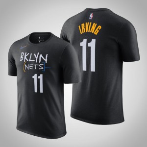 Kyrie Irving Brooklyn Nets 2020-21 Men's #11 City T-Shirt - Black 404199-376