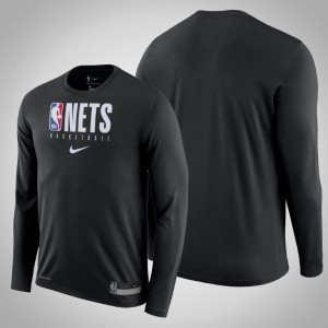 Brooklyn Nets Legend Performance Long Sleeve Men's Practice T-Shirt - Black 461534-848