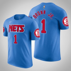 Bruce Brown Jr. Brooklyn Nets 2020-21 Men's #1 Hardwood Classics T-Shirt - Blue 880930-327
