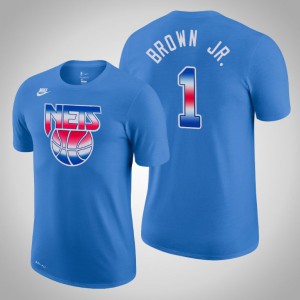 Bruce Brown Jr. Brooklyn Nets Performance Men's #1 Hardwood Classics T-Shirt - Blue 233569-567