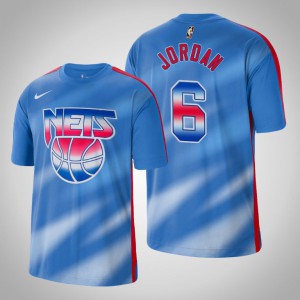 DeAndre Jordan Brooklyn Nets Performance Shooting Men's #6 Hardwood Classics T-Shirt - Blue 549723-317