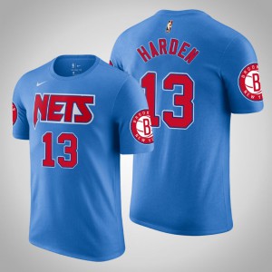 James Harden Brooklyn Nets 2020-21 Men's #13 Hardwood Classics T-Shirt - Blue 606052-641