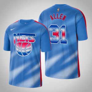 Jarrett Allen Brooklyn Nets Performance Shooting Men's #31 Hardwood Classics T-Shirt - Blue 961936-626