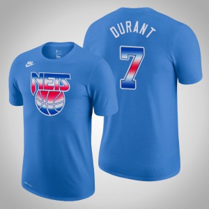 Kevin Durant Brooklyn Nets Performance Men's #7 Hardwood Classics T-Shirt - Blue 112018-408
