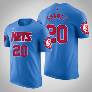 Landry Shamet Brooklyn Nets 2020-21 Men's #20 Hardwood Classics T-Shirt - Blue 185935-564