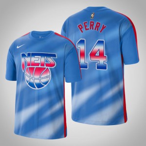 Reggie Perry Brooklyn Nets Performance Shooting Men's #14 Hardwood Classics T-Shirt - Blue 300705-414